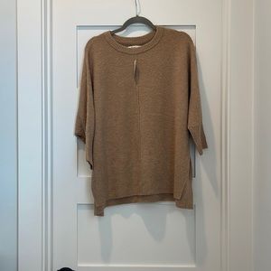 3/4 sleeve poncho sweater